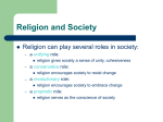 Religion and Society - University of Mount Union