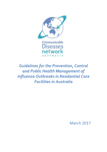 Guidelines for the Prevention, Control and Public Health