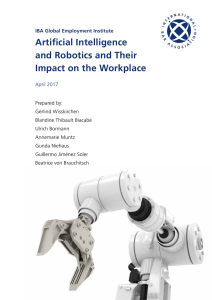 Artificial Intelligence and Robotics and Their Impact on the Workplace