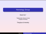 Homology Group - Computer Science, Stony Brook University