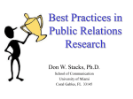 Best Practices in Public Relations Research