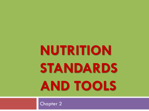 Nutrition Standards and Tools