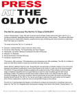Old Vic press release - Andrew Lloyd Webber Foundation