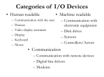 Categories of I/O Devices - NYU Stern School of Business