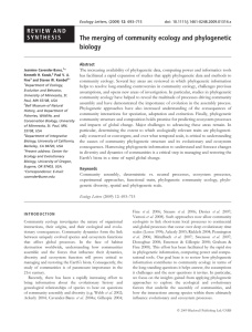 The merging of community ecology and phylogenetic