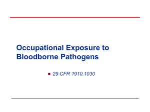 Occupational Exposure to Bloodborne Pathogens