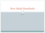 Reading Math Standards PowerPoint
