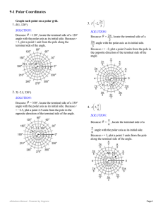 9-1 Polar Coordinates