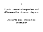 Explain concentration gradient and diffusion with a picture or diagram..