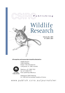 Wildlife Research - CSIRO Publishing