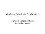 Mendelian Genetics in Populations II