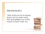 Hermeneutics - New Life Apostolic Church