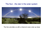 The Sun…the star in the solar system