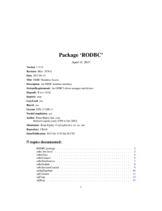 Package `RODBC`