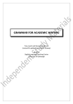 Grammar for Academic Writing - The University of Edinburgh