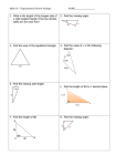 Math 10 – Trigonometry Review Package NAME: What is the length