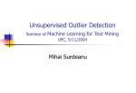 Unsupervised Outlier Detection Seminar of Machine