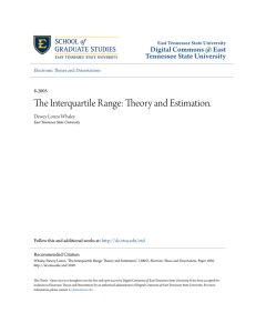 The Interquartile Range: Theory and Estimation.