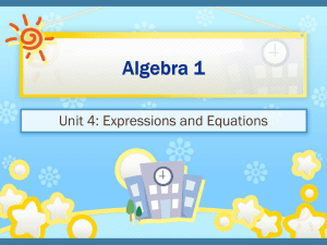 I. Factoring an Expression