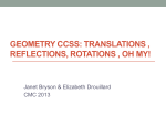 Geometry CCSS: Translations , Reflections, Rotations - CMC
