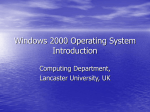 Windows 2000 OS Introduction