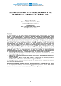 analysis of factors affecting fluctuations in the