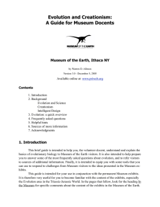 A Guide for Museum Docents - Paleontological Research Institution