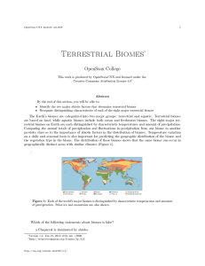 Terrestrial Biomes