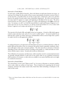 Handout on Set Theory: Intervals and Atonality