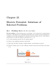 Chapter 25 Electric Potential. Solutions of Selected Problems