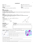 Geometry Fall 2016 Lesson 31 (Properties of Parallel Lines)