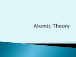 Atomic Theory - Chemistry