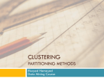 Clustering Partitioning methods