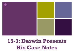 15-3: Darwin Presents His Case Notes