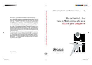 Mental health in the Eastern Mediterranean Region