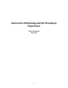 Interactive Marketing and the Broadway Experience