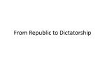 From Republic to Dictatorship