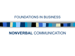 Nonverbal Communication Foundations in Business