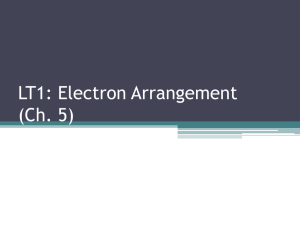 LT1: Electron Arrangement (Ch. 5)