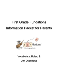 Fundations First Grade Glossary