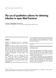 The use of qualitative cultures for detecting infection in open tibial