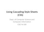 Using Cascading Style Sheets (CSS)