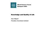 Knowledge and quality of life