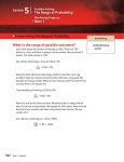 What is the range of possible outcomes? The Range of Probability