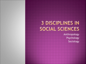 3 Disciplines in Social Sciences