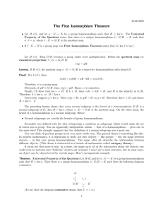 The First Isomorphism Theorem