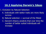16.2 Applying Darwin`s Ideas