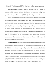 Genetic Variation and DNA Markers in Forensic Analysis