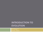 Evolution and Natural Selection Notes
