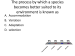 The process by which a species becomes better suited to